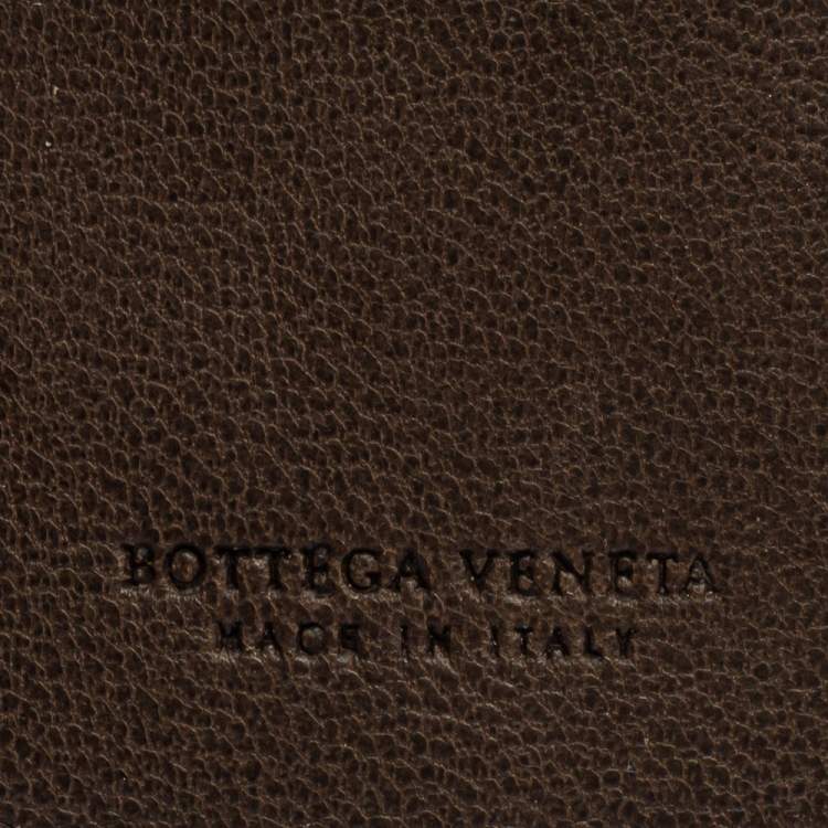 Pre Owned Bottega Veneta Brown Intrecciato Leather Bifold Wallet