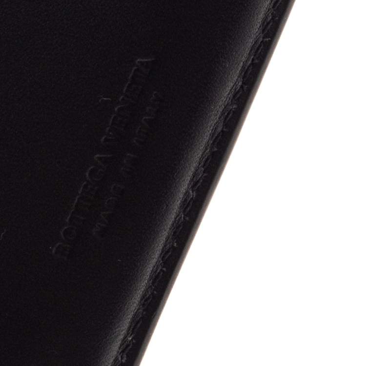 Pre Owned Bottega Veneta Dark Blue Intrecciato Leather Bifold Wallet