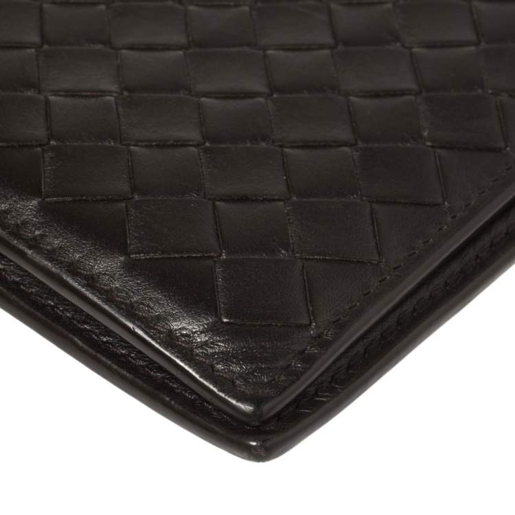 مملوكة مسبقًا Bottega Veneta Brown Intrecciato Leather Card holder