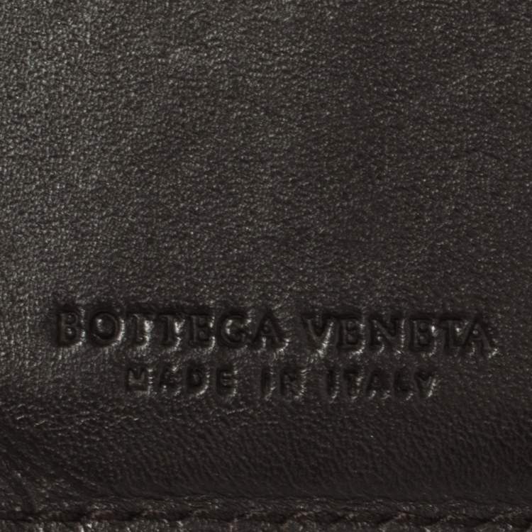 مملوكة مسبقًا Bottega Veneta Brown Intrecciato Leather Card holder