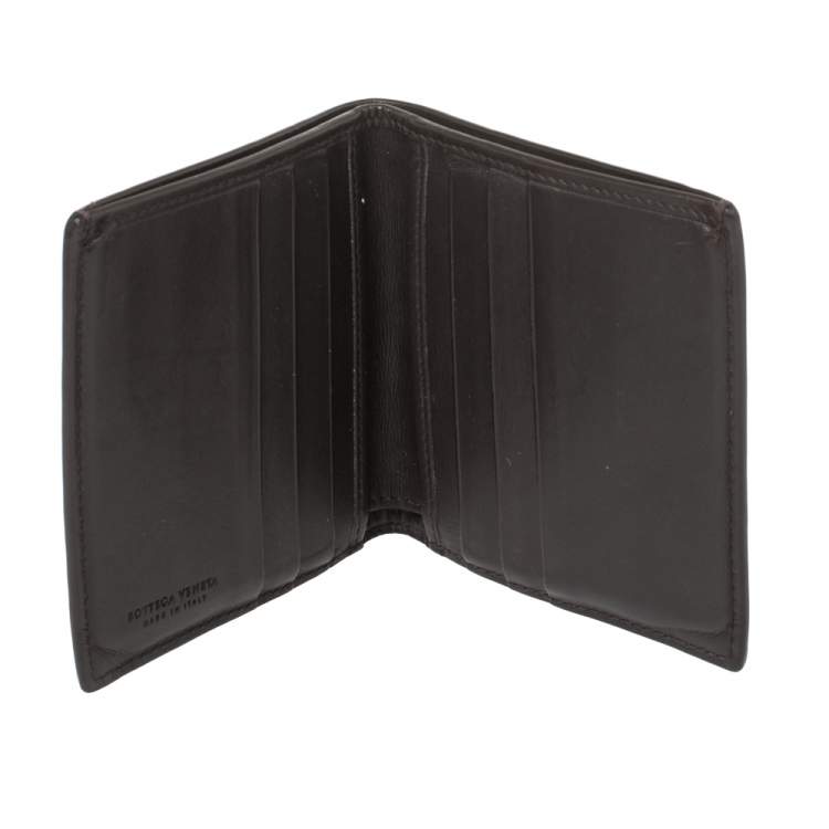 مملوكة مسبقًا Bottega Veneta Brown Intrecciato Leather Card holder