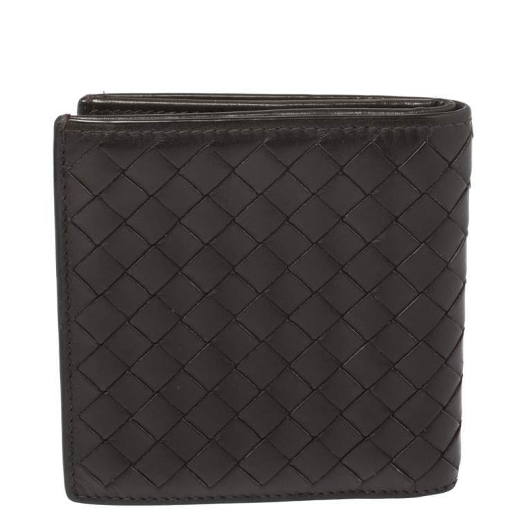 مملوكة مسبقًا Bottega Veneta Brown Intrecciato Leather Card holder
