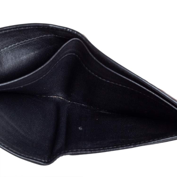 Pre Owned Bottega Veneta Maroon Intrecciato Leather Bifold Wallet