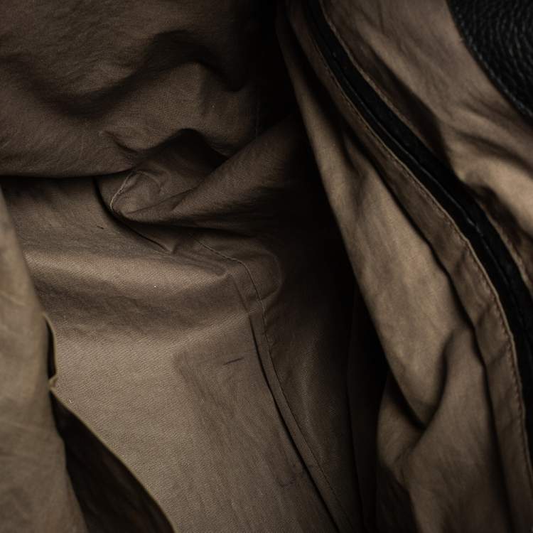 Pre Owned Bottega Veneta Black Intrecciato Leather Duffle Bag