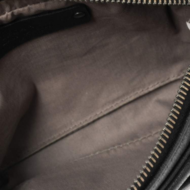 Pre Owned Bottega Veneta Black Leather Belt Bag