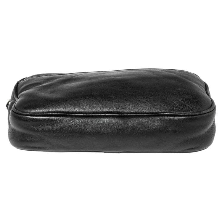 Pre Owned Bottega Veneta Black Leather Belt Bag