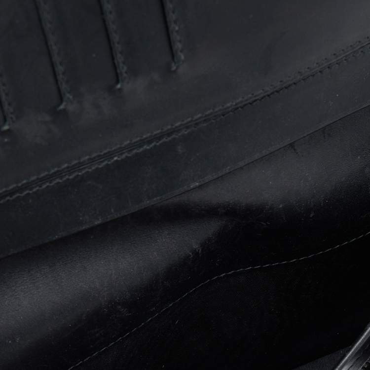 Pre Owned Bottega Veneta Black Intrecciato Leather Zip Around Wallet