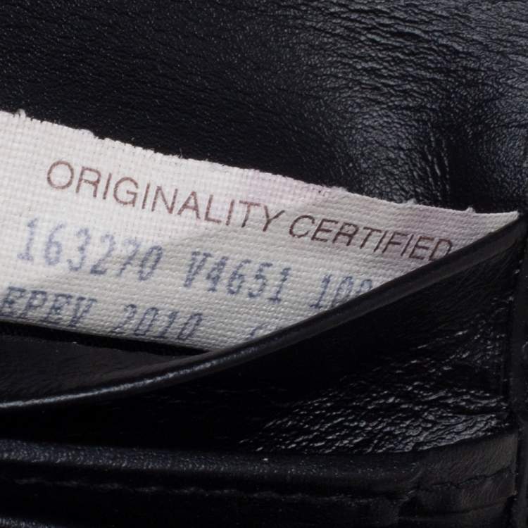 Pre Owned Bottega Veneta Black Intrecciato Leather Bifold Wallet