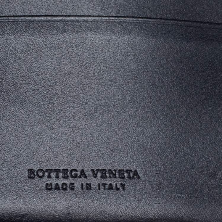 Pre Owned Bottega Veneta Black Intrecciato Leather Bifold Wallet