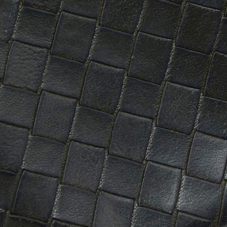 Pre Owned Bottega Veneta Olive Green  Intrecciato Leather Bi-Fold Wallet