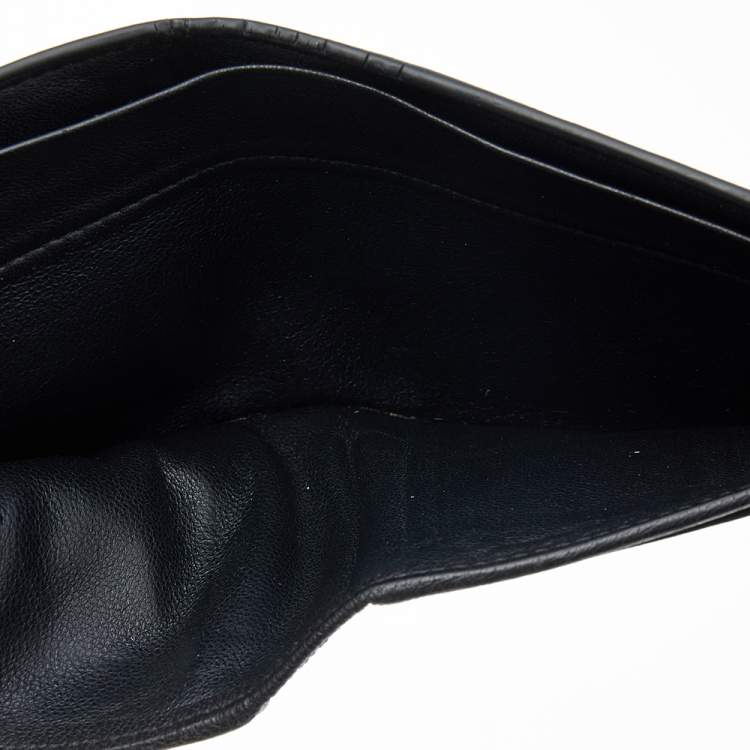 Pre Owned Bottega Veneta Blue Intrecciato Leather Bifold Wallet