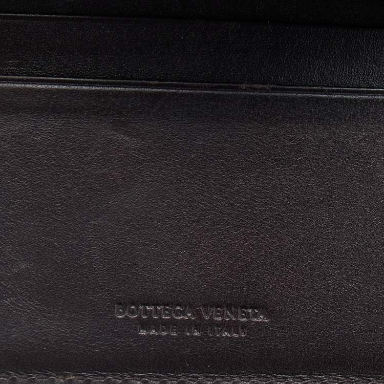 Pre Owned Bottega Veneta Brown Intrecciato Leather Bifold Wallet