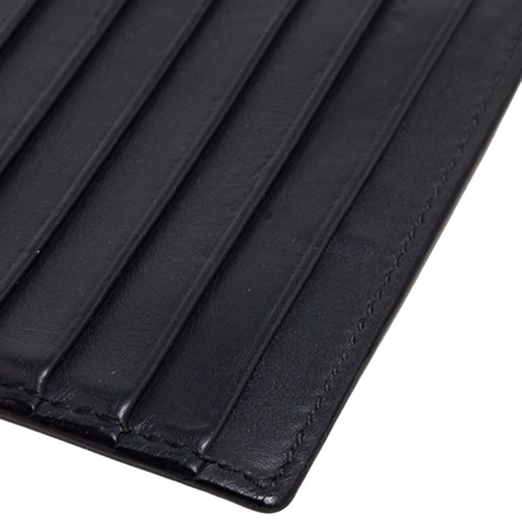 Pre Owned Bottega Veneta Dark Grey Intrecciato Leather Card Holder 8CC