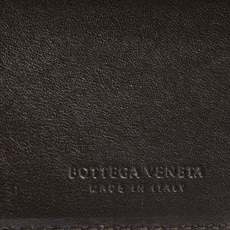 Pre Owned Bottega Veneta Brown Intrecciato Leather Bifold Wallet