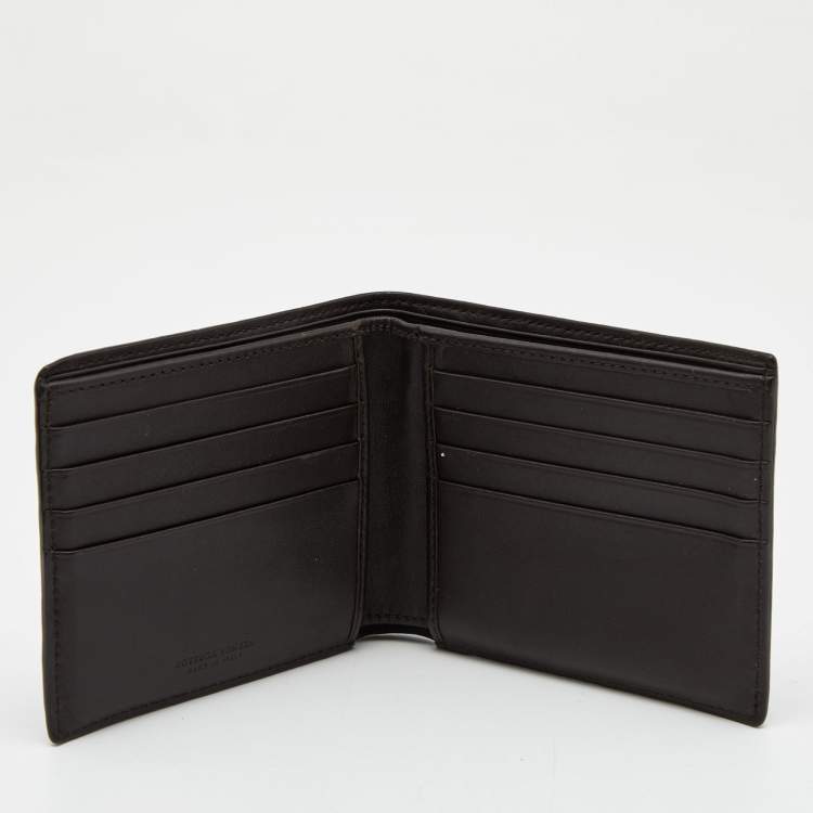 Pre Owned Bottega Veneta Brown Intrecciato Leather Bifold Wallet