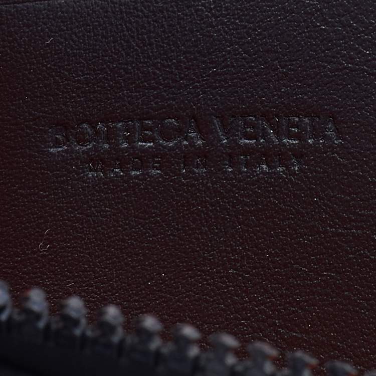 Pre Owned Bottega Veneta Black Leather Zip Coin Purse
