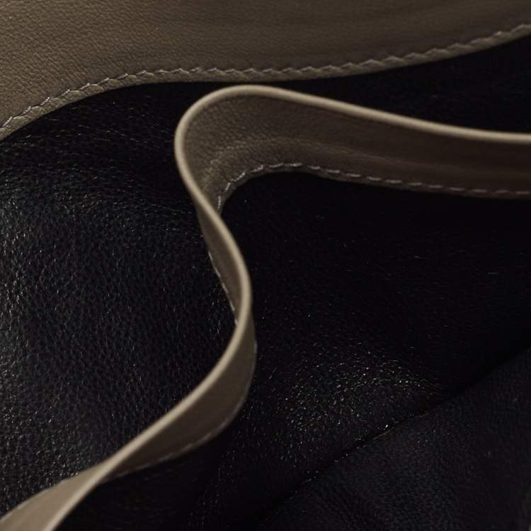 Pre Owned Bottega Veneta Olive Green Intrecciato Leather Bifold Wallet