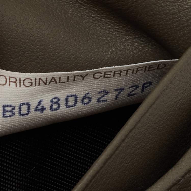 Pre Owned Bottega Veneta Olive Green Intrecciato Leather Bifold Wallet