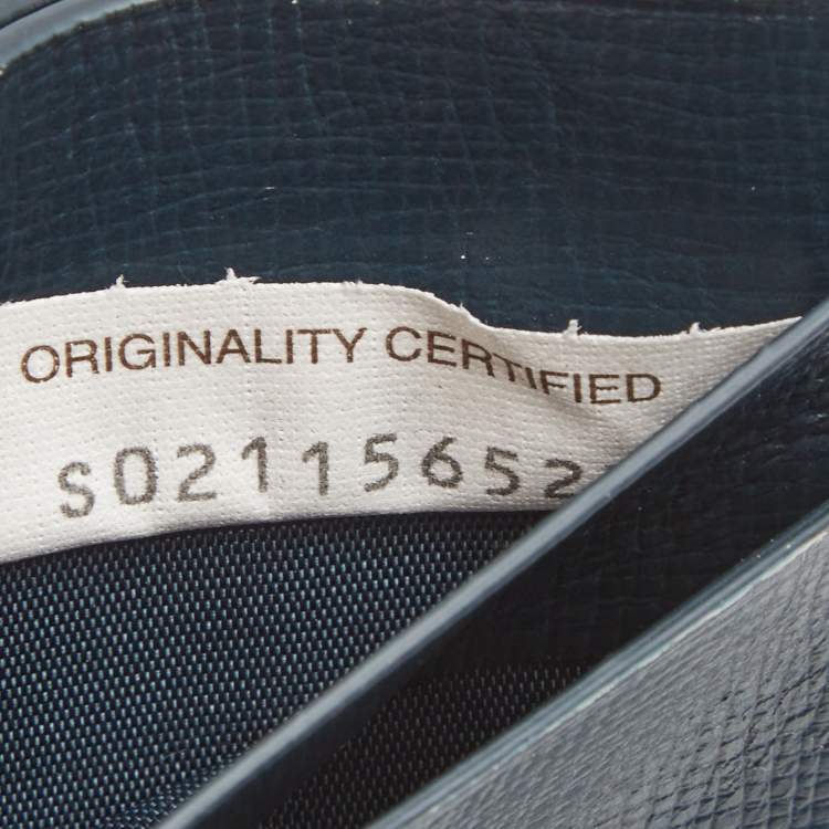 Pre Owned Bottega Veneta Teal Green Leather Card Holder