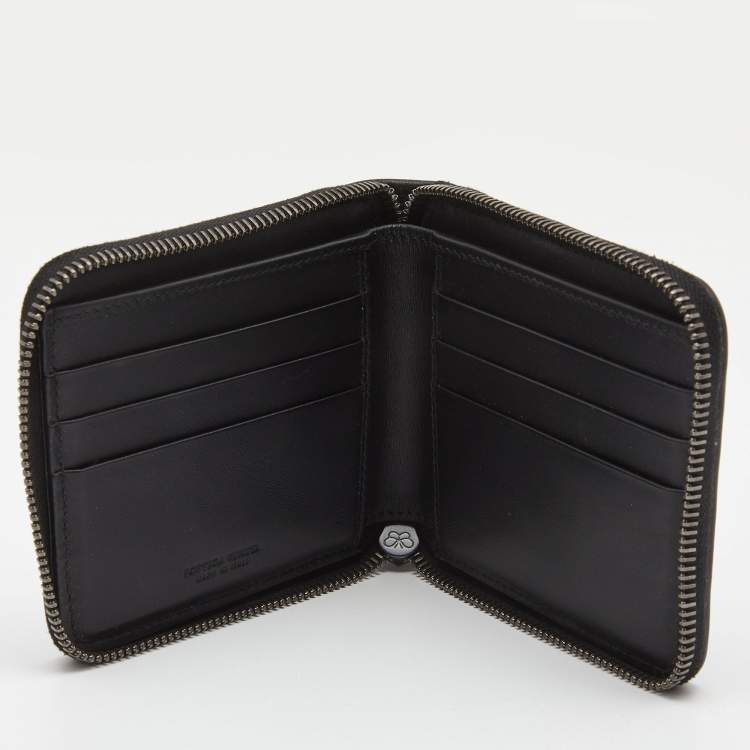 BOTTEGA VENETA Intrecciato Leather Zip-Around Wallet for Men