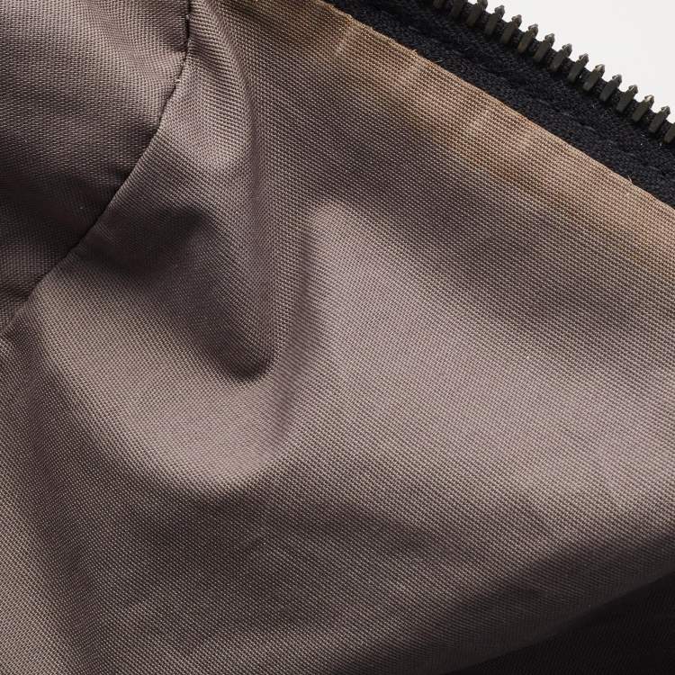 Pre Owned Bottega Veneta Black Intrecciato Leather Weekender Bag