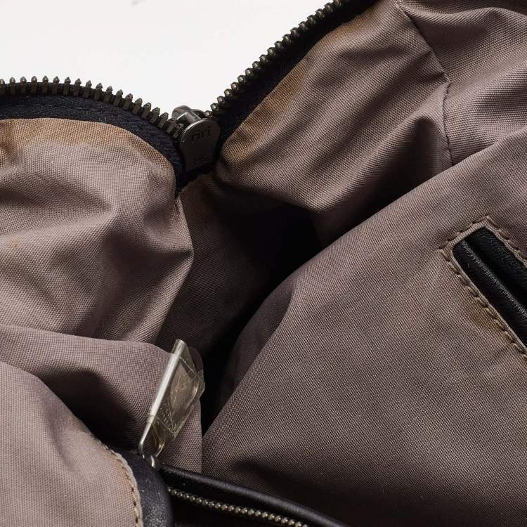 Pre Owned Bottega Veneta Black Intrecciato Leather Weekender Bag