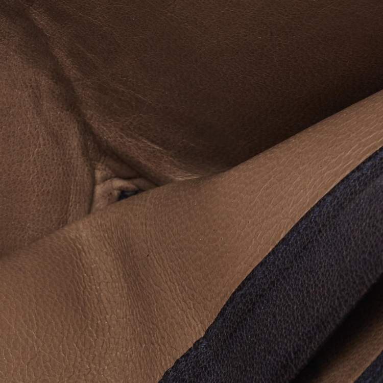 Pre Owned Bottega Veneta Navy Blue Intrecciato Leather Bifold Wallet