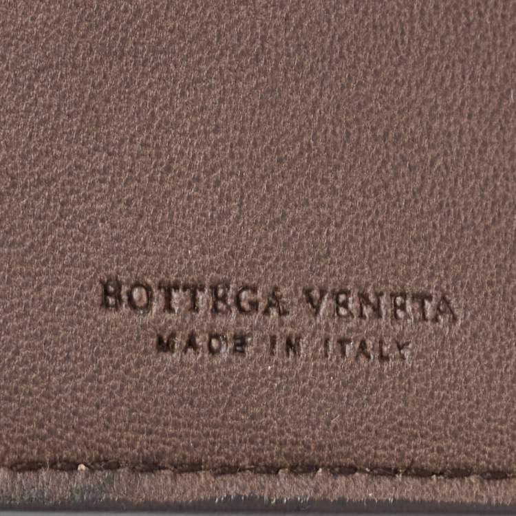 Pre Owned Bottega Veneta Brown Intrecciato Leather Bifold Wallet