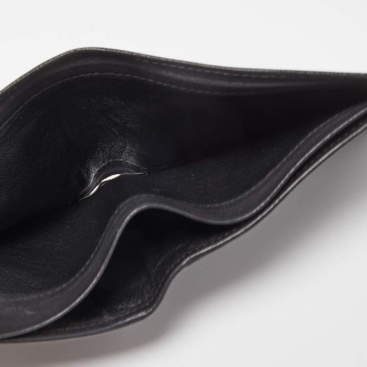 Pre Owned Bottega Veneta Black Intrecciato Leather Bifold Wallet