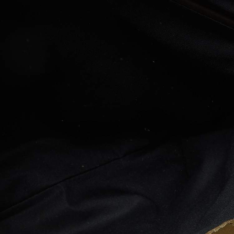 Pre Owned Bottega Veneta Olive Green/Black Intrecciato Leather Messenger Bag