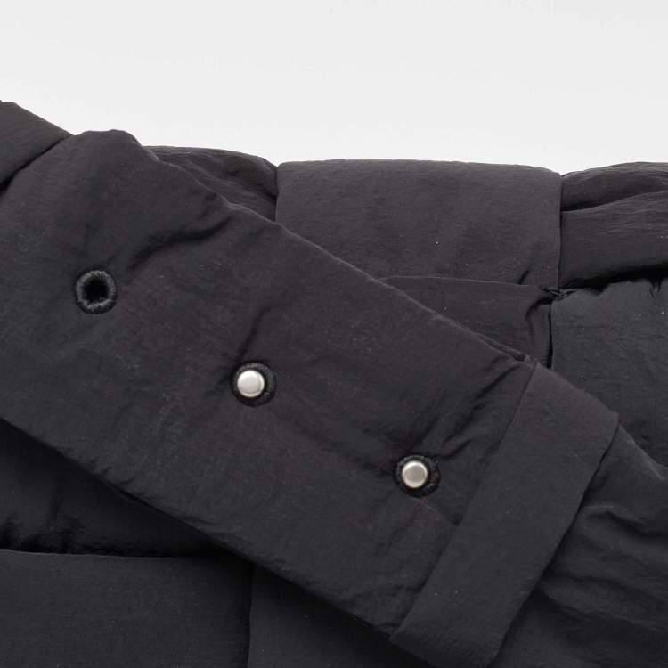 Pre Owned Bottega Veneta Black Intrecciato Nylon Cassette Messenger Bag