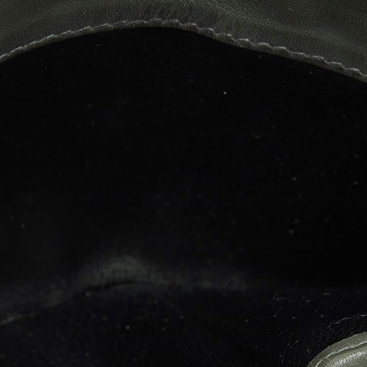 Pre Owned Bottega Veneta Olive Green Intrecciato Leather Bifold Wallet