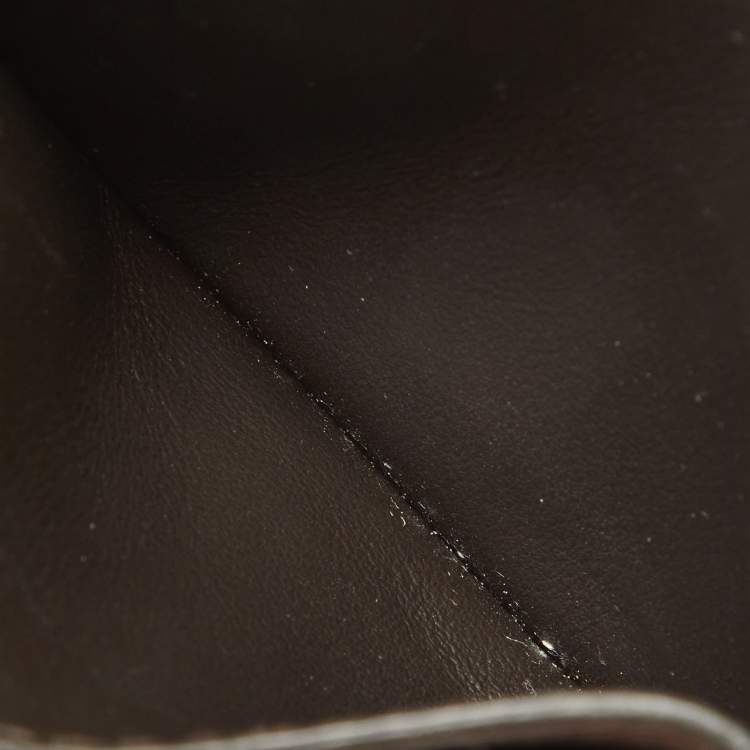 Pre Owned Bottega Veneta Brown Intrecciato Leather Card Holder