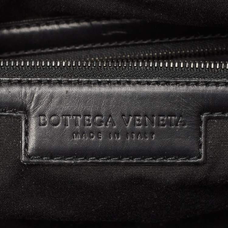 Pre Owned Bottega Veneta Black Intrecciato Leather Duffel Bag