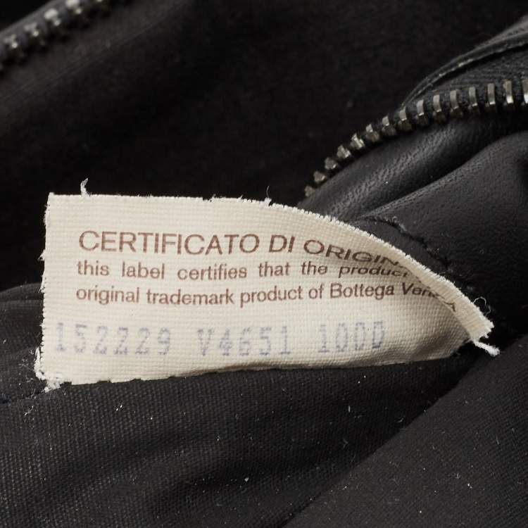 Pre Owned Bottega Veneta Black Intrecciato Leather Duffel Bag