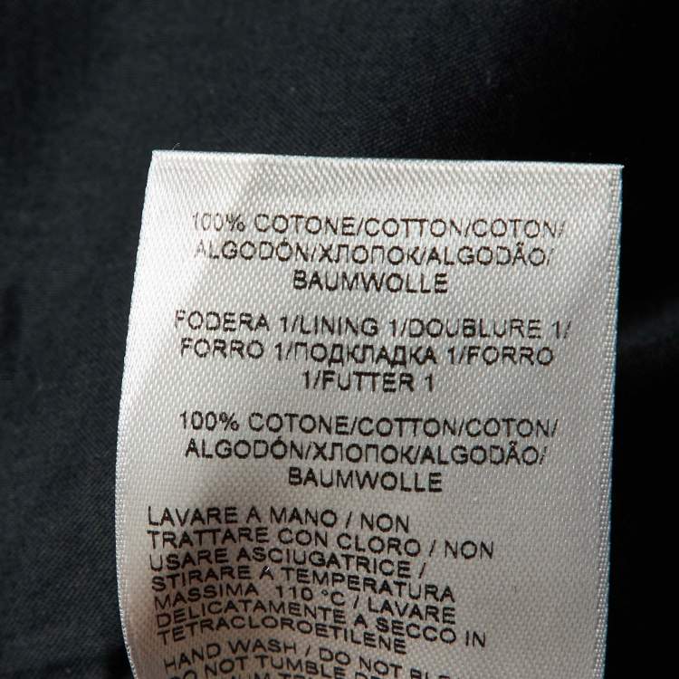 Pre Owned Bottega Veneta Monochrome Checked Cotton Oversized Shirt M
