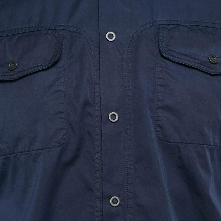 مملوكة مسبقًا Bottega Veneta Blue Cotton Short Sleeve Shirt S
