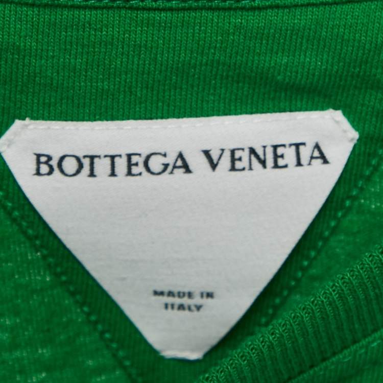 Pre Owned Bottega Veneta Green Cotton Crew Neck T-Shirt XL