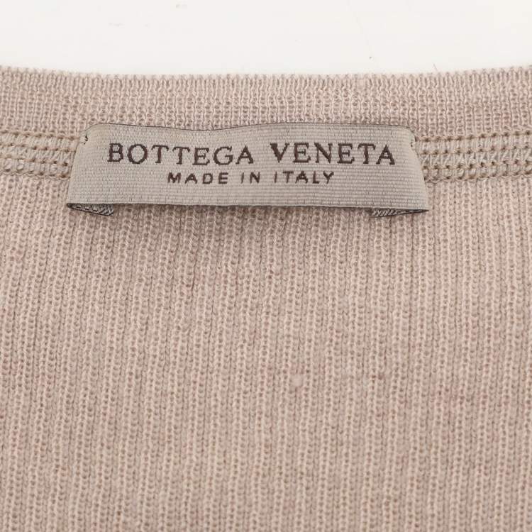 Pre Owned Tom Ford Grey Cashmere Knit Full Sleeve Henley T-Shirt L