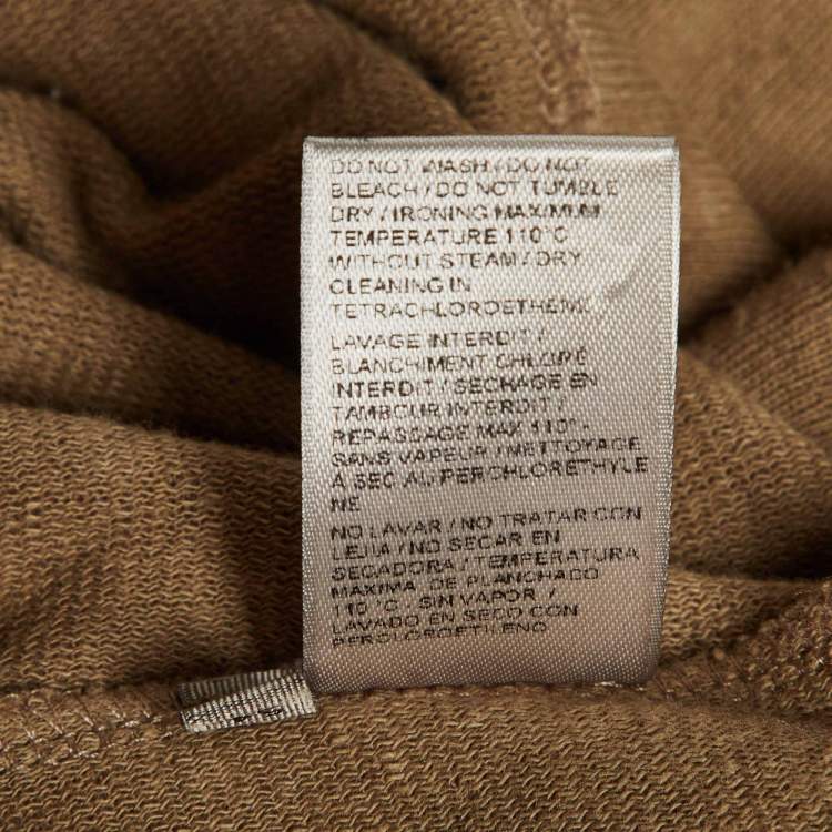 مملوكة مسبقًا Bottega Veneta Beige Cotton Knit Long Sleeve T-Shirt XXL