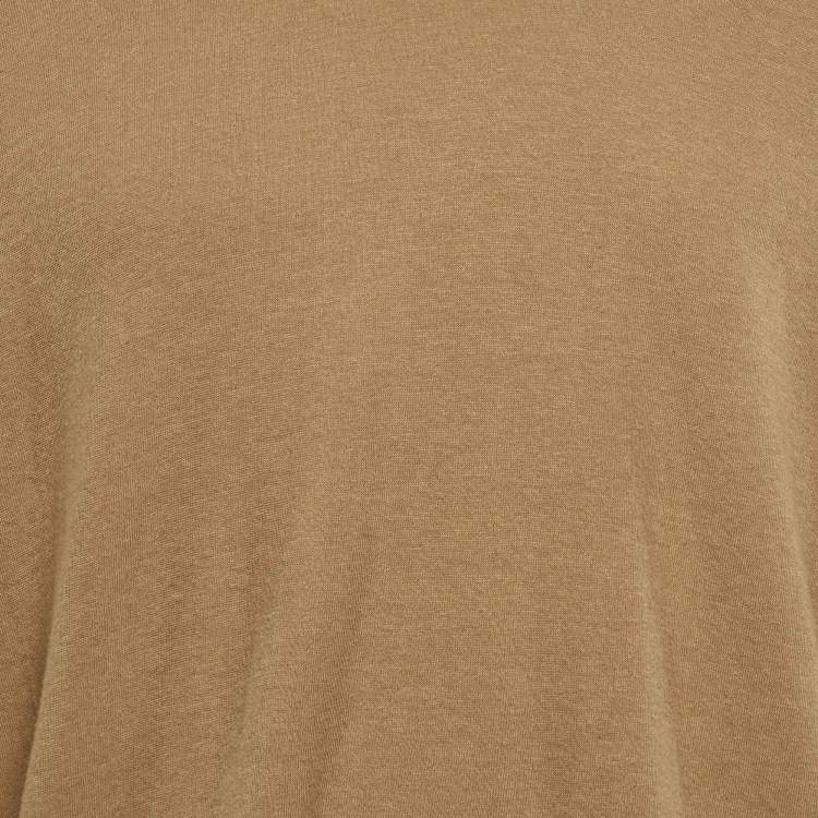 مملوكة مسبقًا Bottega Veneta Beige Cotton Knit Long Sleeve T-Shirt XXL