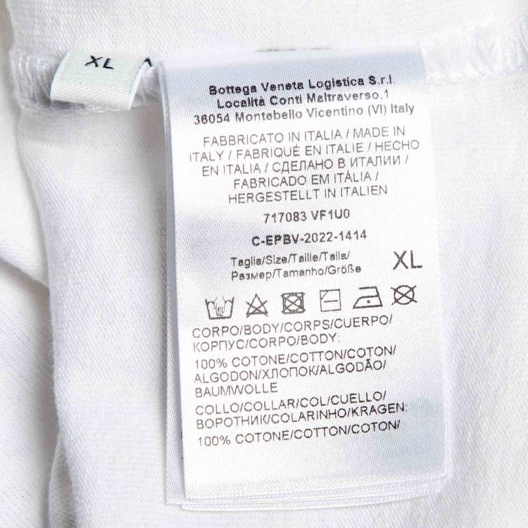 Pre Owned Bottega Veneta White Cotton Long Sleeve T-Shirt XL