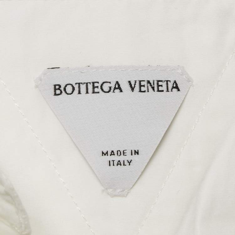 Pre Owned Bottega Veneta White Cotton Short Sleeve Shirt S