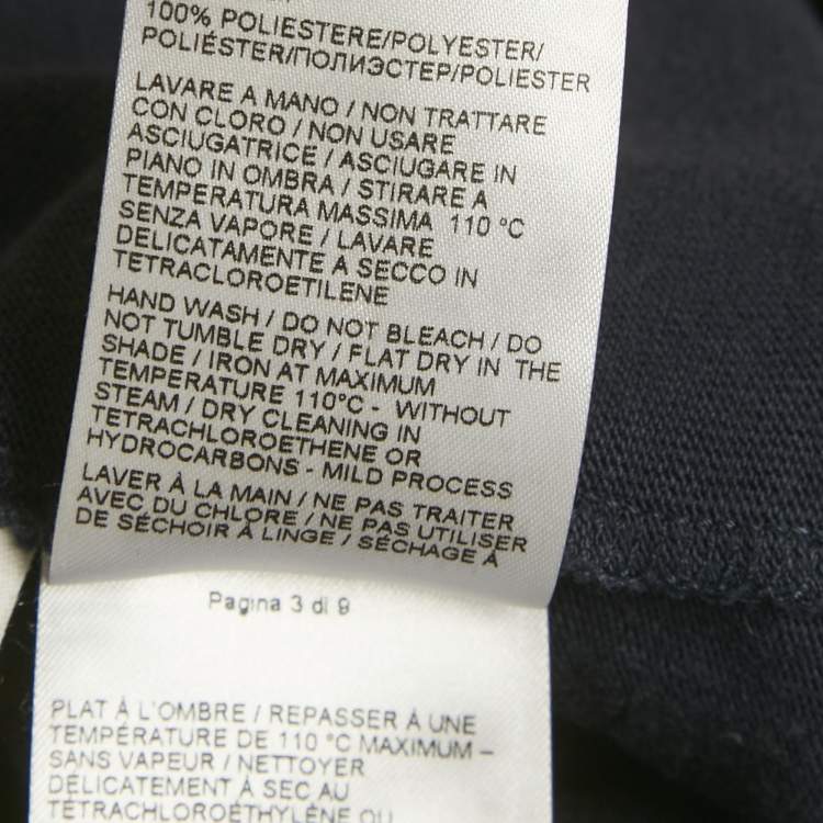 Pre Owned Bottega Veneta Navy Blue Cotton Crew Neck T-Shirt S