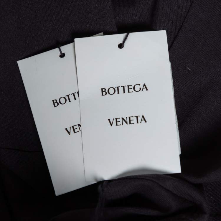 Pre Owned Bottega Veneta Black Jersey Logo Embroidered Crewneck T-Shirt XL