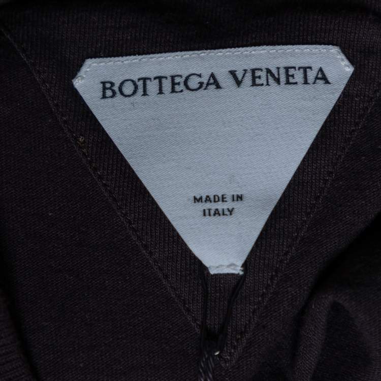 Pre Owned Bottega Veneta Black Jersey Logo Embroidered Crewneck T-Shirt XL