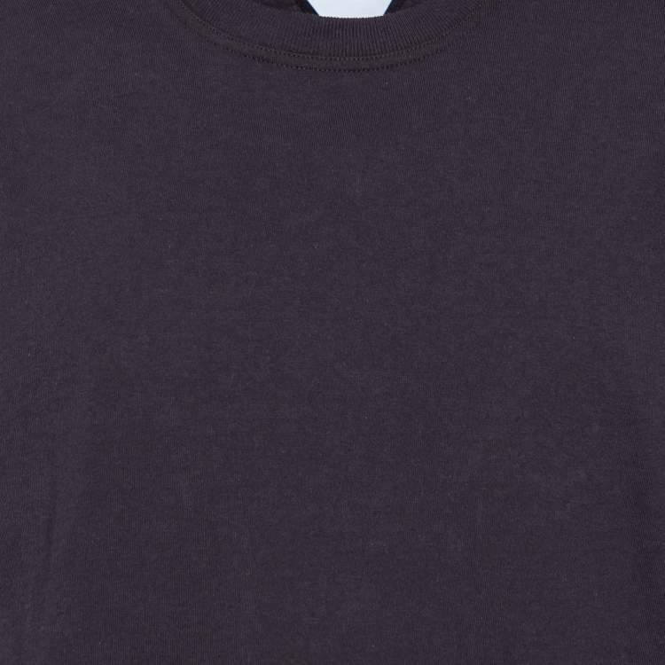 Pre Owned Bottega Veneta Black Jersey Logo Embroidered Crewneck T-Shirt XL