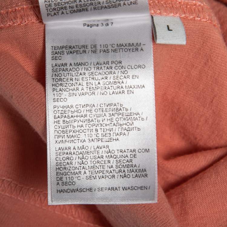 Pre Owned Bottega Veneta Pink Cotton Crewneck T-Shirt L