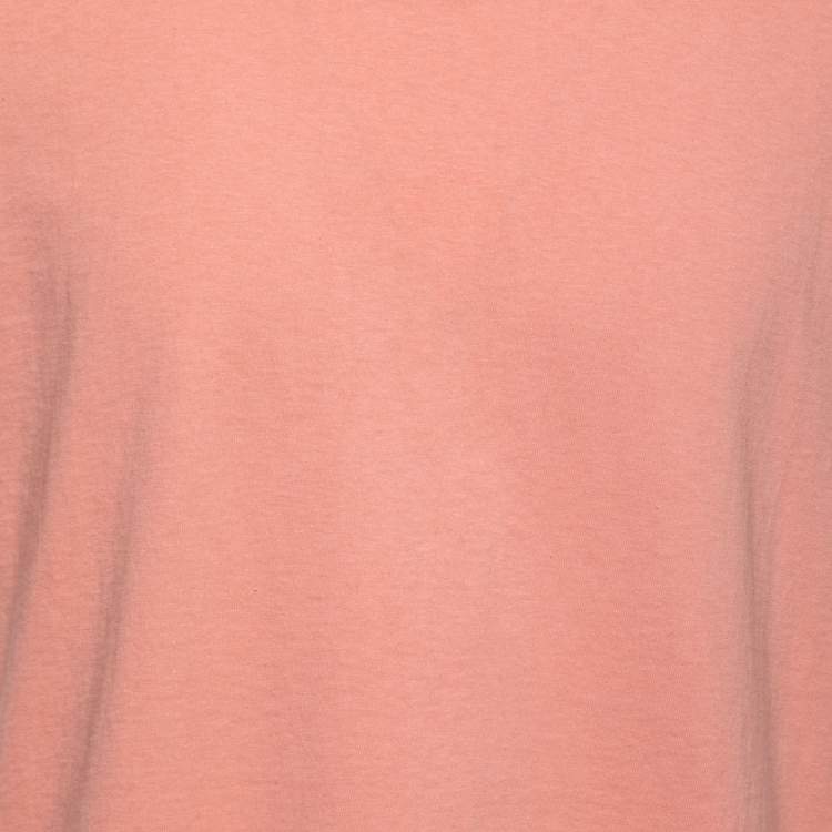 Pre Owned Bottega Veneta Pink Cotton Crewneck T-Shirt L