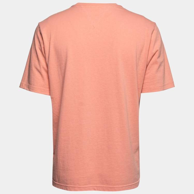 Pre Owned Bottega Veneta Pink Cotton Crewneck T-Shirt L
